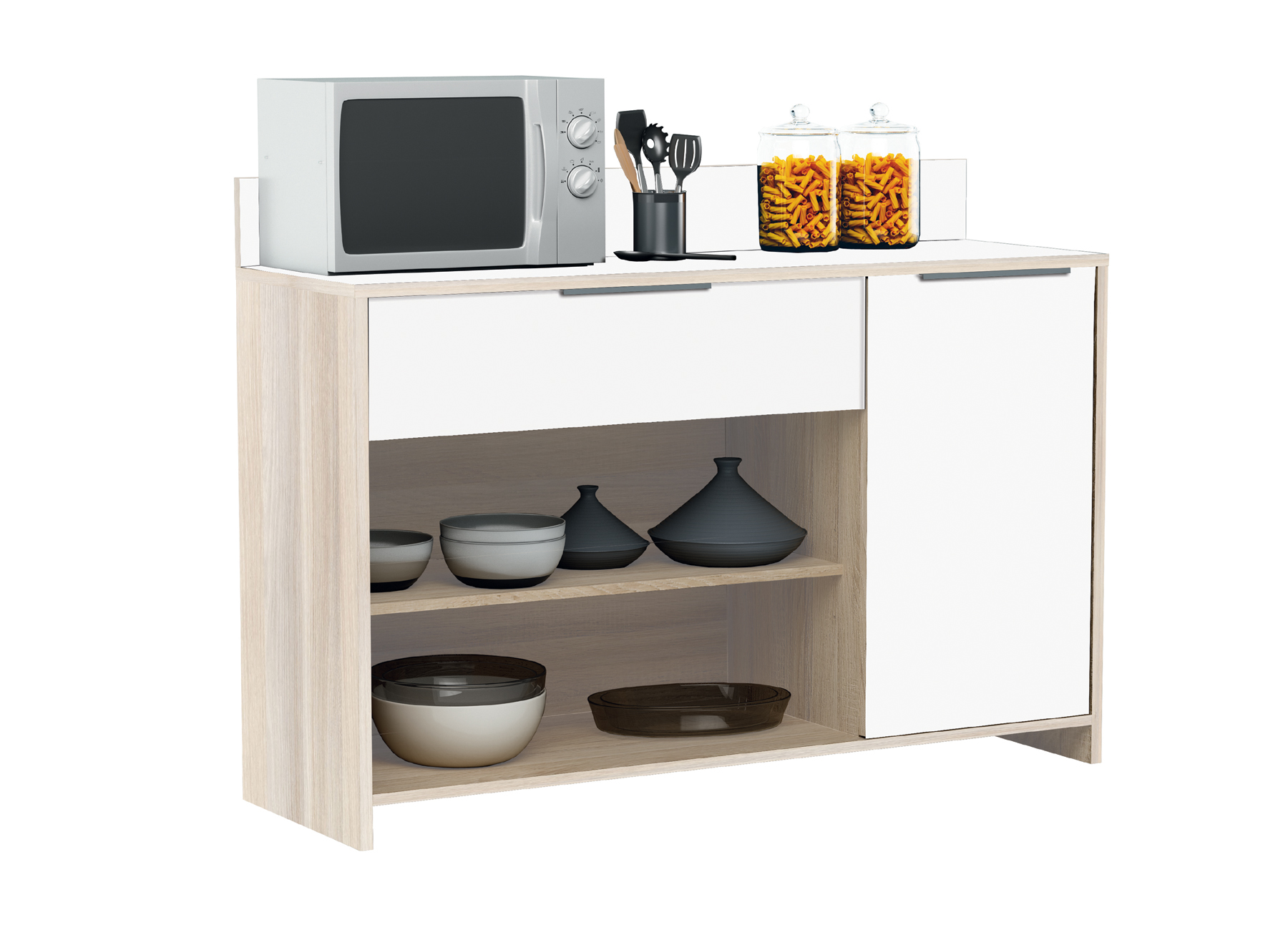 AKAZIE-weiss Küchenschrank #228 Schrank Küchenregal Küchenmöbel